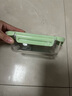 玻璃保鲜盒饭盒微波炉专用上班族加热饭盒透明大容量餐碗带盖密封 仙草绿 1个 680ml 无隔 实拍图