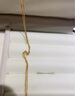 中国黄金（CHINA GOLD）金项链女18K金项链素链肖邦链o字水波链搭配送老婆送女友生日礼物 18K金肖邦链 约0.7g 实拍图