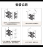 京东京造 厨房置物架 落地货架用具收纳柜多层带滑轮层板承重 白色 3层 实拍图