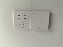 鸿雁开关插座面板超薄无边框大板钢架结构86型E3白色电脑插座 实拍图