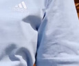 adidas情侣休闲纯棉上衣圆领短袖T恤男女夏季阿迪达斯官方轻运动 蓝色 2XS 实拍图