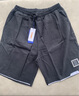 头号青年短裤男士夏季冰丝速干休闲五分裤加大码宽松运动裤子男款 黑 7XL 实拍图
