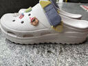 斯凯奇（Skechers）女鞋洞洞鞋凉鞋增高厚底耐磨沙滩拖鞋小怪兽包头洞洞鞋111581 白色/多彩色/WMLT 37 实拍图