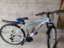 凤凰（Phoenix） 山地自行车成年人男士女士学生变速减震油刹线刹山地车自行车 白蓝色十刀轮高碳钢车架 26寸（身高160-180左右） 24速数字指拨/默认线碟可改油碟 实拍图