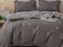 洁丽雅（Grace）四件套加厚纯色小清新床上用品双人迪安娜 被套200*230cm 实拍图