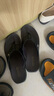 星头啄木鸟全牛皮拖鞋夏季潮流外穿2025新款休闲凉鞋夹脚凉拖真皮人字拖男款 XT2299黑色 42 实拍图