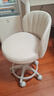北风之恋吧台椅升降椅高脚凳酒吧椅前台收银台椅子美容旋转椅家用化妆凳子 米白色靠背【米白架-顺色轮】 实拍图