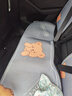 新款汽车坐垫夏季凉垫防滑透气四季通用卡通亚麻免绑车内座椅垫 趴趴熊灰色（四季款）七件套 实拍图