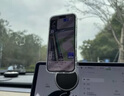 领臣车载手机支架真空磁吸支架吸附吸盘汽车导航仪表台折叠伸缩手机支撑架 黑色 实拍图