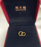 周大福 简约 足金黄金耳环(工费120)约1.3g EOF153 实拍图