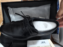 奥康（Aokang）系带舒适大底纯色商务正装透气男士皮鞋 黑43码 实拍图