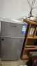 奥克斯小冰箱家用小型迷你冷藏冷冻两用出租房宿舍用节能省电寝室办公室电冰箱 【升级净化去味】42A156DW银【节能省电】 实拍图