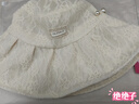 妖精的口袋【嘻嘻不嘻嘻】波嬉风白色连衣裙女25年夏季新款t恤半身裙套装裙 蕾丝米色（帽子） 均码M M 实拍图