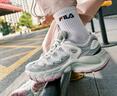 斐乐（FILA）【杨幂同款】女鞋老爹鞋运动鞋蘑菇鞋休闲鞋 黑/黑沙灰-BB 38.5 实拍图