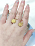 中国黄金（CHINA GOLD）玫瑰花黄金耳钉女花朵足金耳环耳坠生日520礼物送女友老婆送妈妈 玫瑰花耳环 约0.94g【品牌礼盒】 实拍图