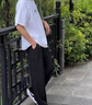 LI-NING KIDS李宁男童裤子夏季冰丝速干儿童运动裤中大童宽松男童休闲裤防蚊裤 黑色-直筒【速干款】 160 cm 实拍图