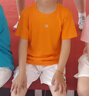 361°儿童速干短袖2025夏季男女童(3-12岁)运动上衣透气短T恤 120橘色 实拍图