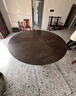 马特维餐桌折叠圆桌4-6人家用8-10人可移动饭桌大圆桌小户型带转盘桌子 1.4米黑胡桃色+转盘【7-9人】 实拍图