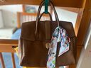 裘真手提公文包女士复古大容量通勤头层植鞣牛皮包包植鞣牛皮 大象灰-大号 实拍图