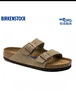 BIRKENSTOCK勃肯德国进口男女款牛皮绒面革软底Arizona双扣拖鞋 女款灰色951303 36 实拍图