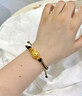 中国黄金（CHINA GOLD）足金六字真言转运珠3D硬金福字手链男女DIY串珠金钱珠送生日礼物 14mm福字珠 约1.4g 实拍图