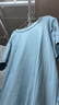 京东京造t恤男短袖男士t恤夏季衣服男装白小T男女苏超定制雾蓝色3XL 实拍图