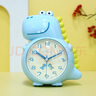 曲彤恐龙学生小闹钟起床神器音乐儿童男孩女孩时钟表专用桌面卡通静音 天蓝笨笨龙 6英寸 实拍图