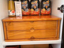 实木桌面收纳盒抽屉式办公桌上整理箱多层杂物储物柜木质盒子带锁 木黄色1层【全锁】 实拍图