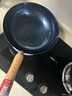 章丘铁锅正宗手工锻打铁锅无涂层物理不粘锅炒锅老式家用炒菜锅厨具轻音 标准版古法烤蓝（已干烧） 28cm 实拍图
