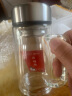 【⭐采销推荐】高硼硅双层茶水分离杯办公杯大容量泡茶杯把手 钢盖办公杯 400ml 1只 实拍图