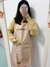 森卡龙围裙女家用厨房防水防油网红工作服实用新款罩衣大人长袖围腰简约 粉色Hello【防水防油】 实拍图