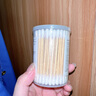 稳健医用棉签双头掏耳鼻清洁化妆脱脂棉棉棒白色圆头7.5cm100支/桶 实拍图