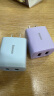 倍思双口充电头多口快充5V2A/1A充电器插头USB插座 适用iPhone15/14/13华为荣耀小米手机iPad平板 紫色 实拍图
