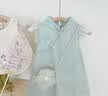 Auro Mesa新款唐装中国风小女孩汉服连衣裙绣花纱裙旗袍长裙礼服花朵挎包 绿色 100 实拍图