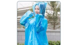 班哲尼 一次性雨衣雨裤分体加厚雨披成人儿童轻薄户外登山旅行一次性雨披男女雨具可重复使用 5个装蓝色 实拍图