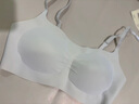 ubras虞书欣同款无尺码小奶皮轻褶文胸罩隐形无痕内衣女冰绿色背心mini 实拍图
