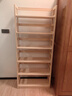 钰宇简易书架实木落地置物架简约现代松木书柜书架学生用组合落地书架 6层80长原木无漆(圆柱款） 实拍图