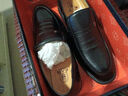 老人头皮鞋男秋冬季男士商务正装鞋透气真皮男鞋舒适皮鞋内增高款男鞋 四季款-平跟-黑色 42 实拍图