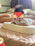 怀音 婴儿肚兜纯棉夏季薄款新生宝宝男女儿童春秋睡觉护肚子防着凉兜 【夏季单层款】蓝兔+蓝彩云 M码【4-10个月】 28*26cm 实拍图