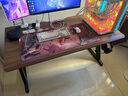 木藝生原创电脑桌台式家用办公书桌卧室电竞桌椅套装碳纤维竞技游戏桌子 高端玩家M9系黑胡桃25mm手工斜面 长140宽70高75cm 实拍图