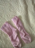 全棉时代儿童袜子7A抗菌婴幼儿宝宝纯棉中筒袜 紫粉白 20-22cm 实拍图