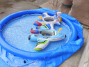 INTEX大型充气游泳池家用小孩婴儿戏水池户外加厚养鱼池宝宝家用泳池 直径244*61CM 实拍图