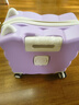 希仲儿童行李箱女孩可骑可坐卡通可爱小型登机箱拉链结实耐用旅行箱 紫色小奶熊-加厚pc/杯架 18英寸 【小型登机箱，免托运】 实拍图