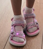 Skechers斯凯奇女童包头凉鞋夏季童鞋儿童公主鞋婴儿魔术贴闪灯鞋302965L 实拍图
