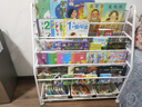 汤能优品移动书架绘本架铁艺置物架书本玩具架简易落地书柜卧室收纳架子 【活动款】90CM-5层书架+3白盒 实拍图