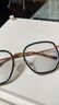 WAN XIN 新款 1.67超薄高清防蓝光镜片男可配度数送商务眼镜框女Z 56118透明蓝 超轻盈8.9克 配万新1.60较薄非球面树脂镜片 实拍图