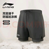 李宁（LI-NING）泳裤男士防尴尬游泳裤平角双层防走光水陆两用沙滩裤337 XXL 实拍图