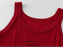 独束大码女装秋季新款胖mm修身显瘦上衣休闲叠搭U领刺绣针织背心 莎莎酱红 3XL (尺码：5) 实拍图