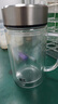 富光双层玻璃杯支持团购定制泡茶杯办公杯带把 大容量男女水杯子580ML 实拍图