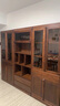 传福匠2026新款黑胡桃木书柜新中式仿古加高书橱书房储物小户型 双玻璃门书柜[黑胡桃木书柜] 实拍图